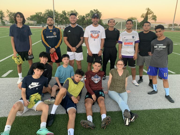 Dr. Molly McDonald with the Cypress FC team